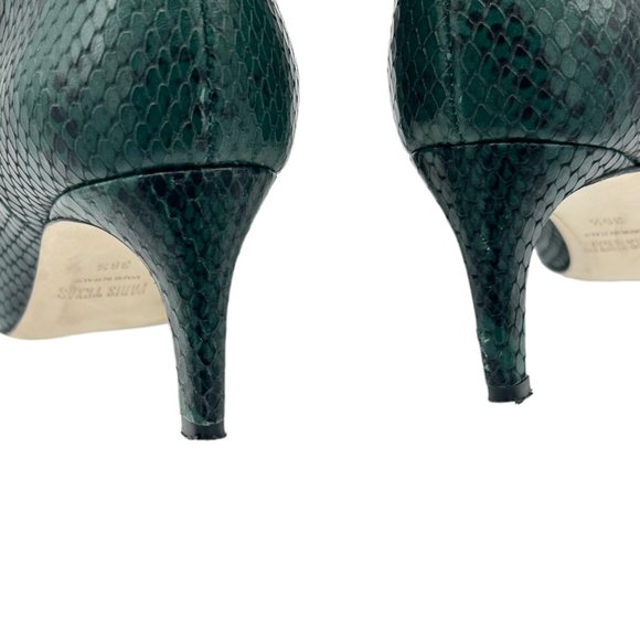 Paris Texas Slouch Snake Effect Python Embossed Heeled Boots - Picture 10 of 14